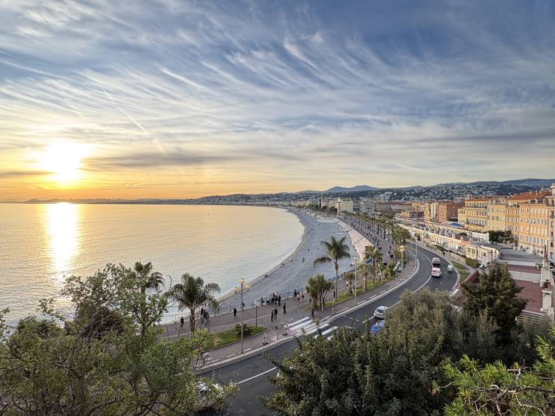 地中海日落美景图片