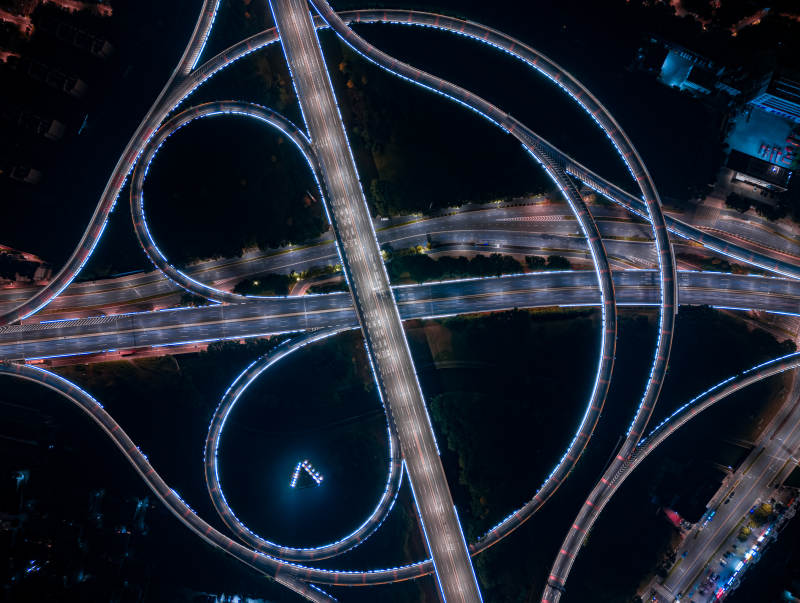 夜幕下的友新立交桥图片