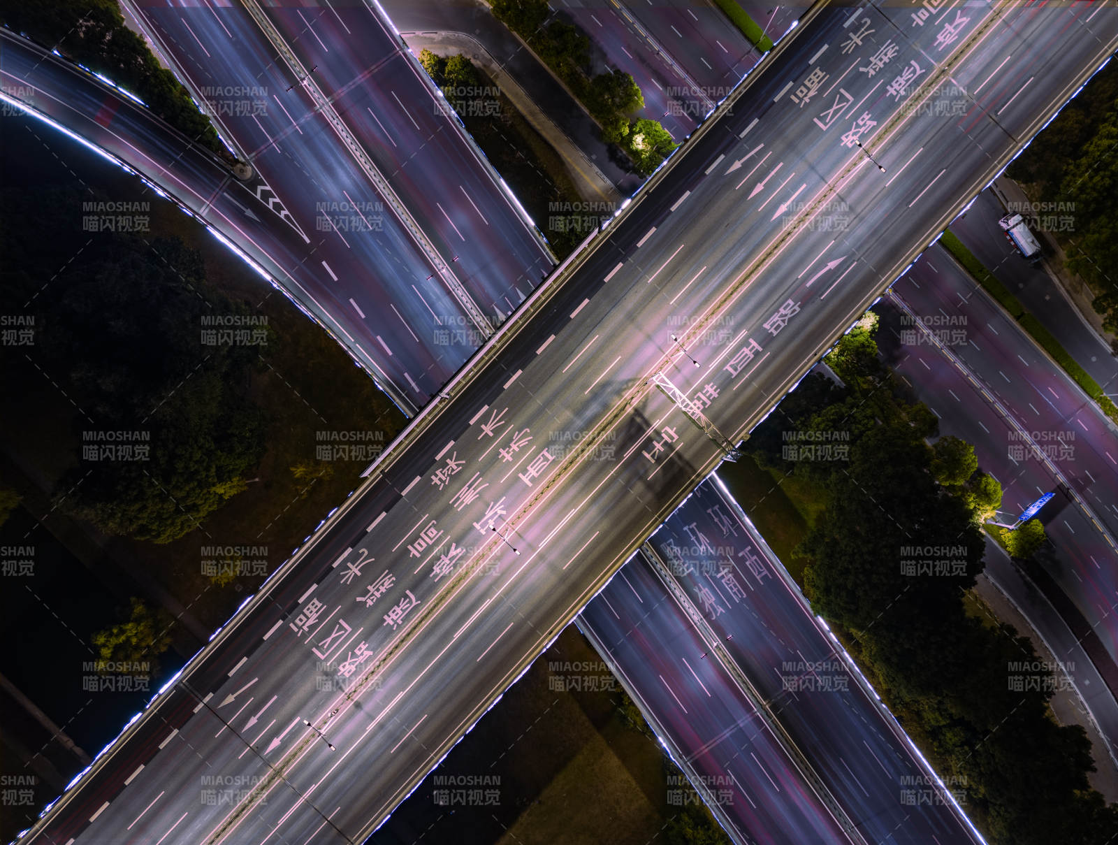 夜幕下的友新立交桥图片