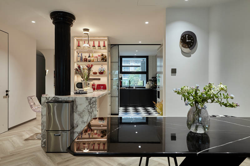 现代厨房客厅一体图片