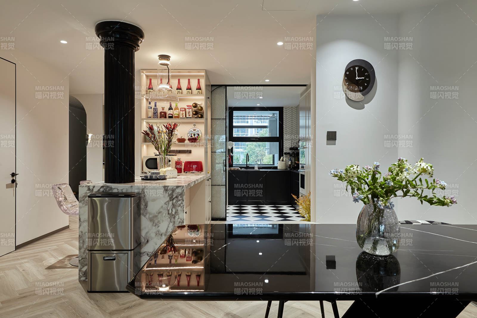 现代厨房客厅一体图片