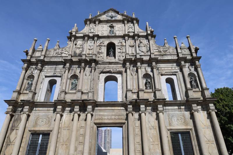 大三巴牌坊图片