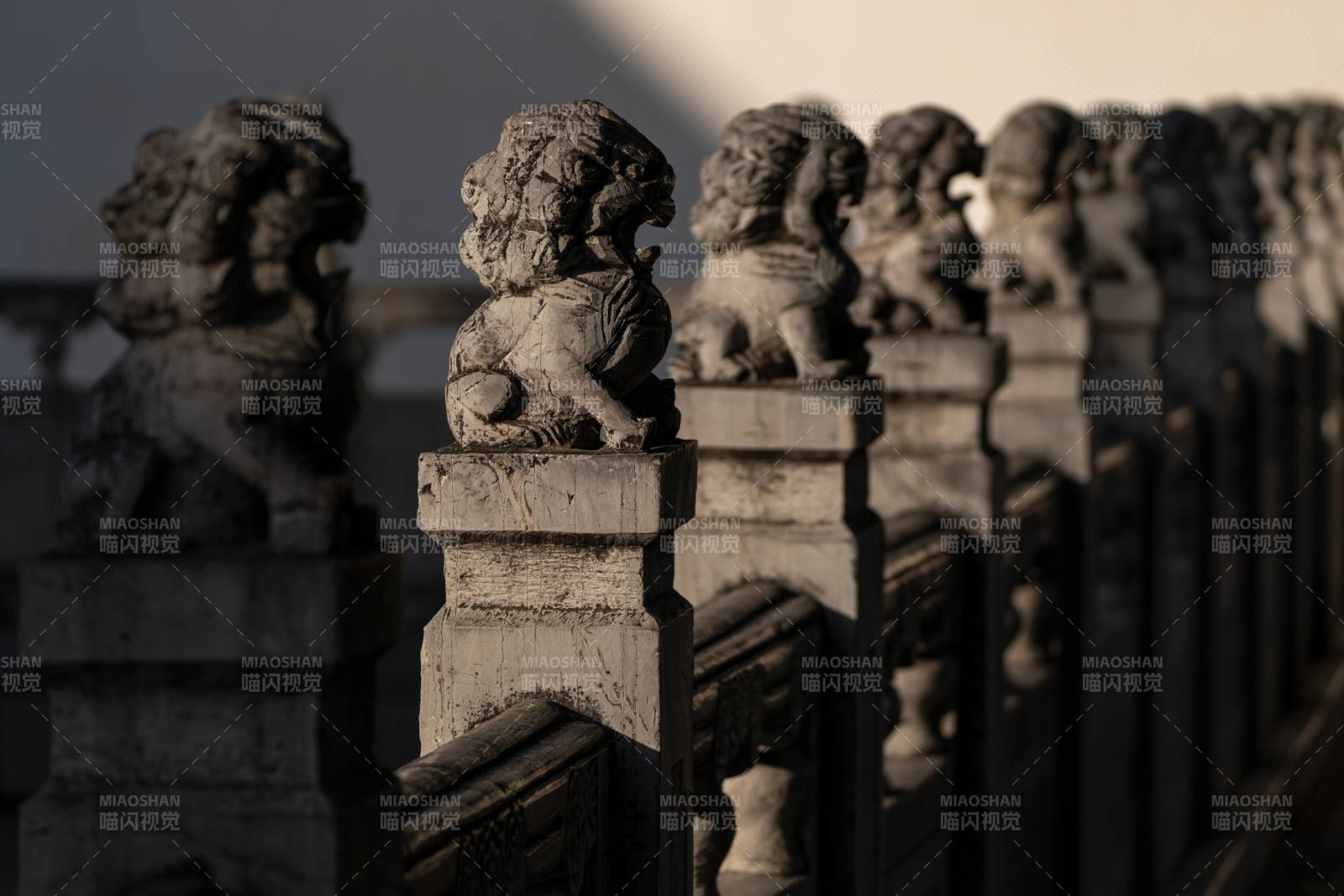 寺庙 石狮列阵 古韵悠长图片
