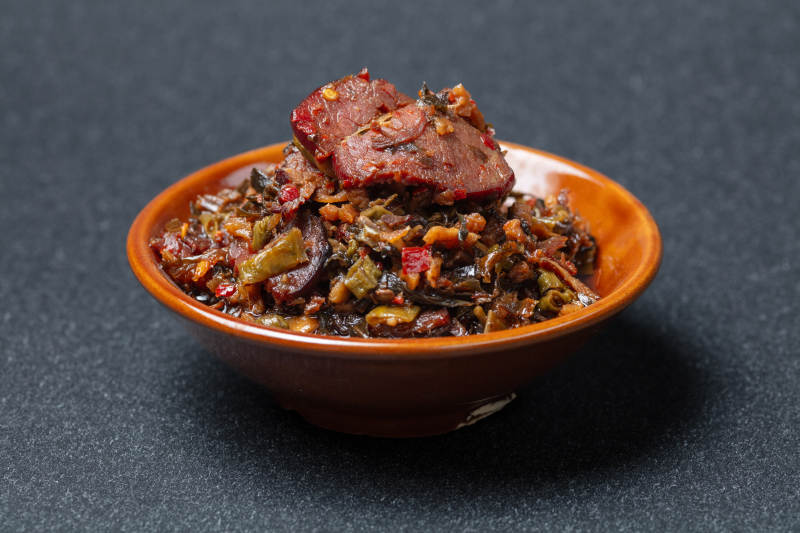 外婆菜炒腊肉图片