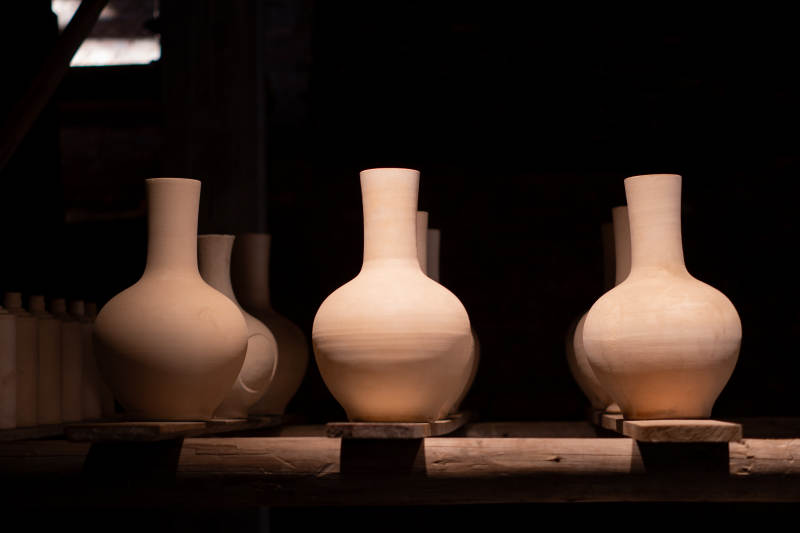 陶器陈列图片