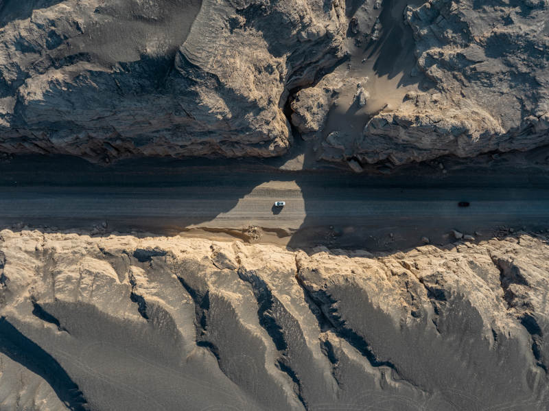 沙漠公路孤影图片