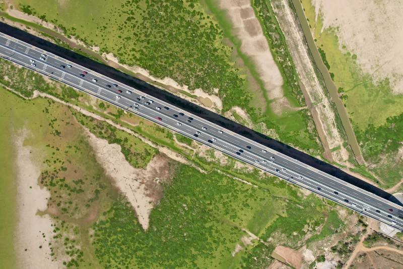 高速公路俯瞰图图片