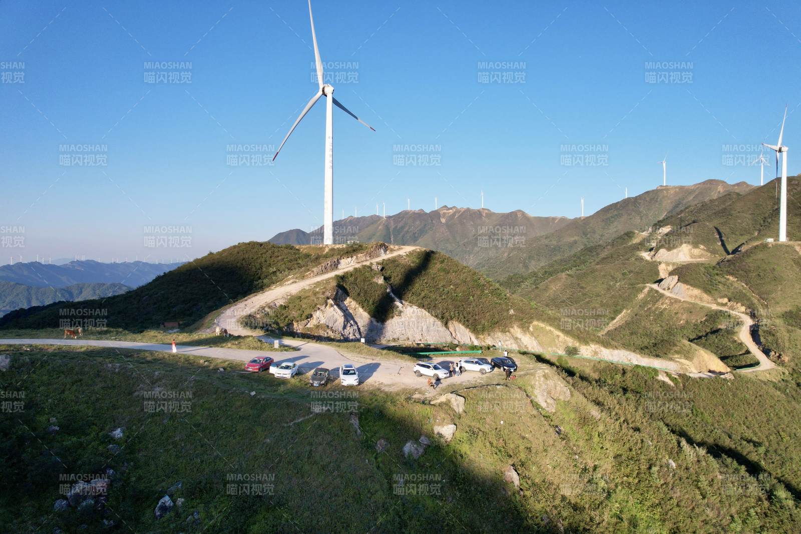 风车山景图图片