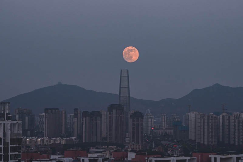 厦门月升城市夜景图片