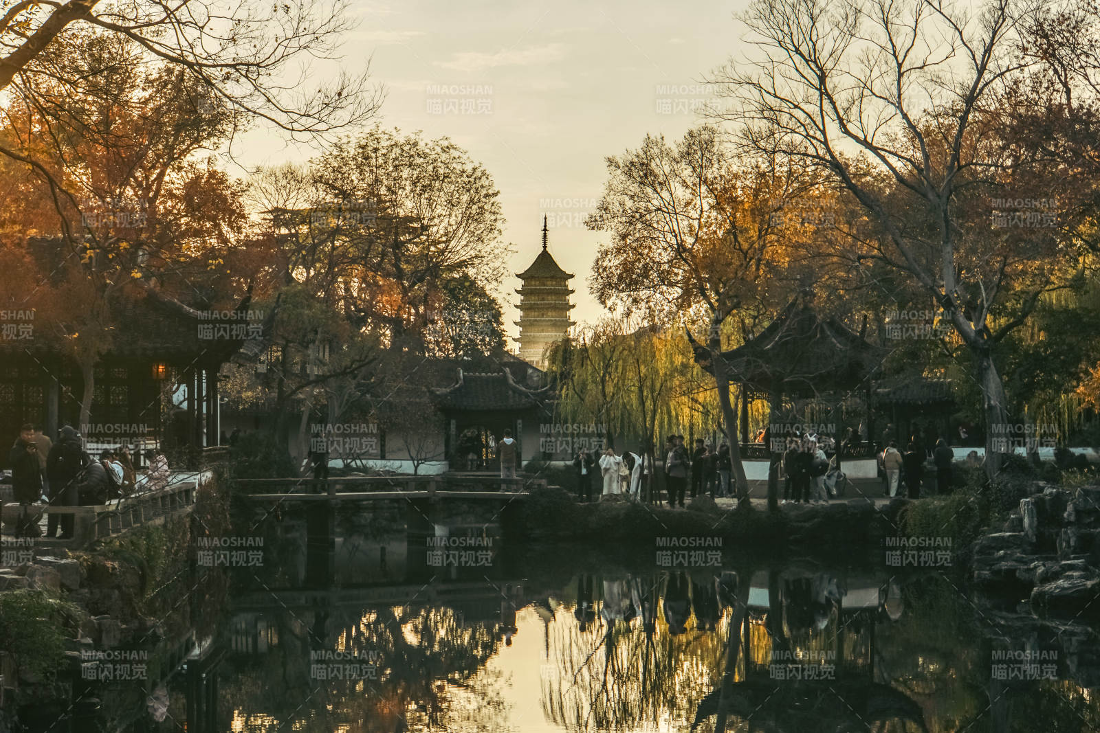 秋园塔影苏州图片