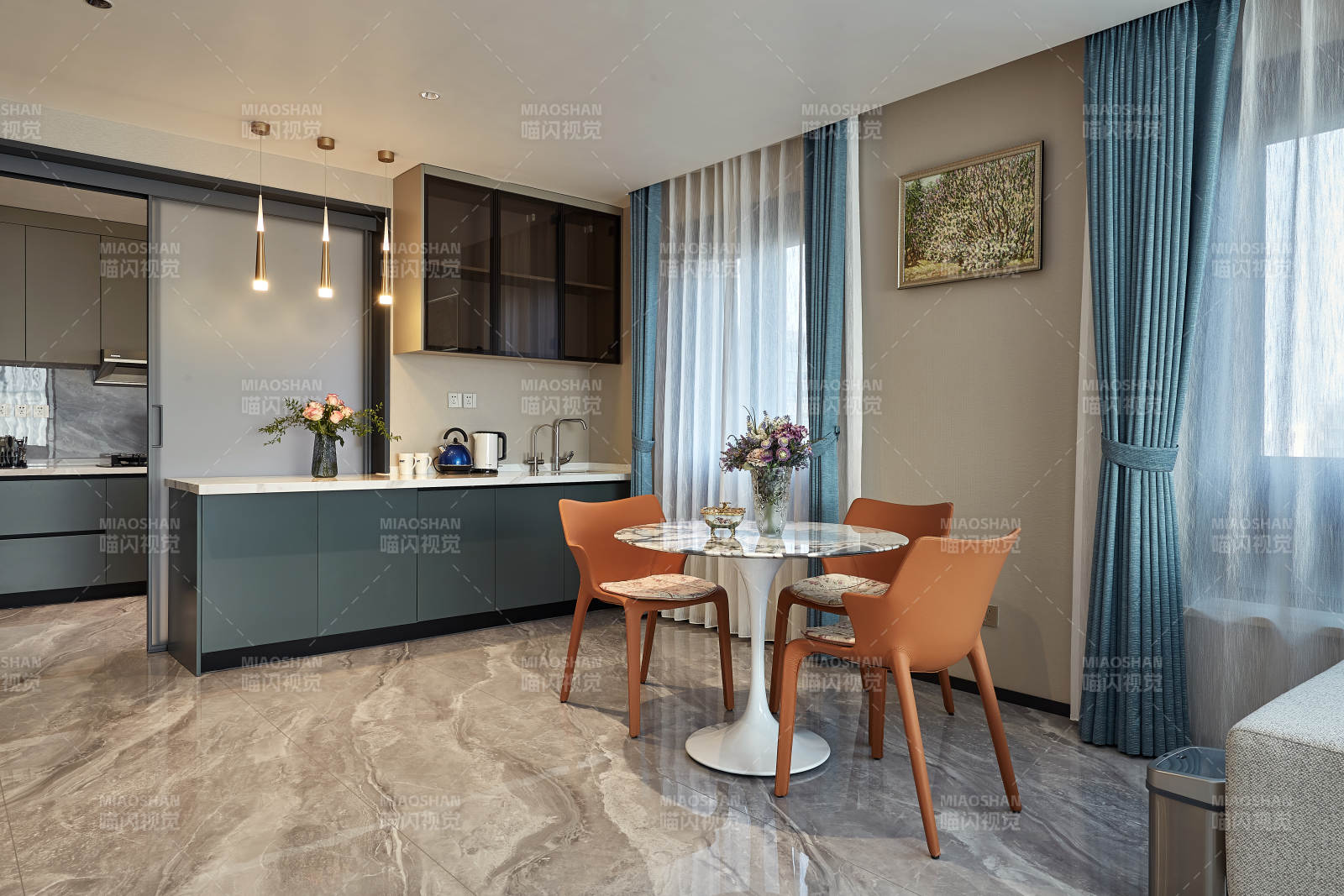 现代简约厨房餐厅图片