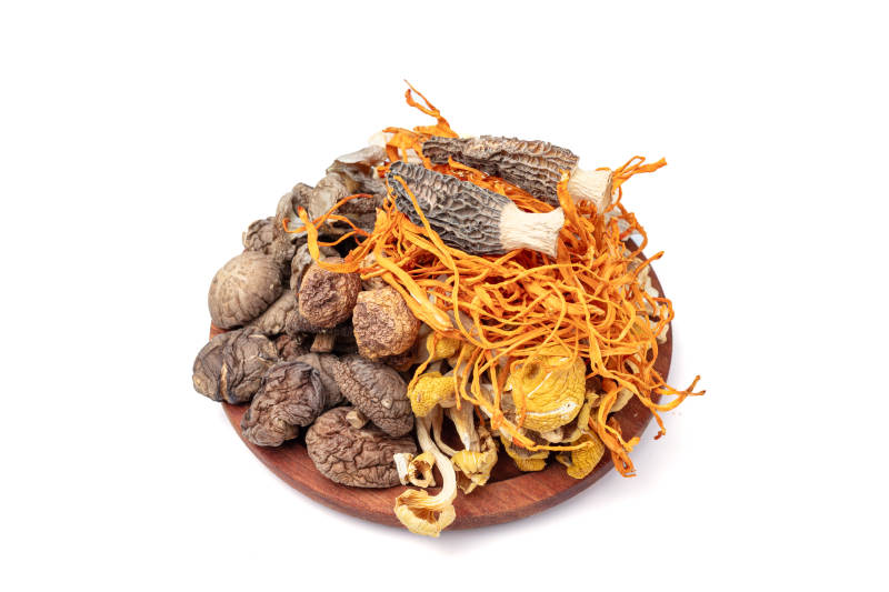 干制菌菇拼盘图片