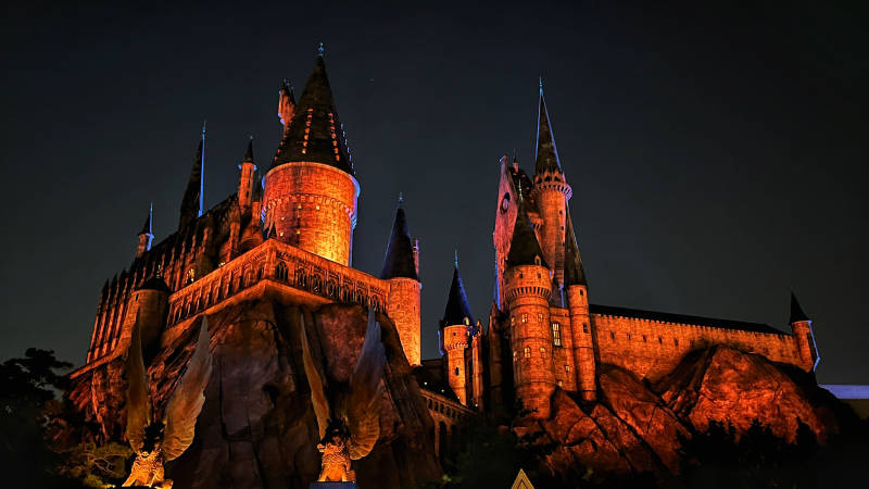 霍格沃茨夜景图片
