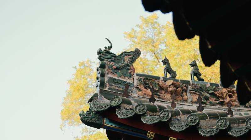 古建筑屋脊兽雕图片