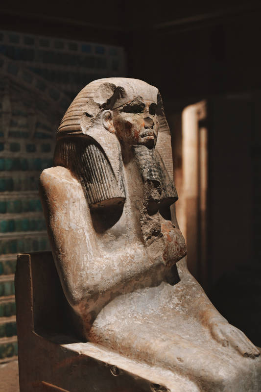 古埃及法老石像图片