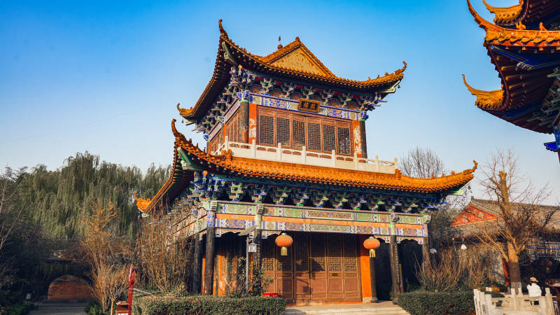 廊坊大悲禅寺古色古香的中式楼阁图片