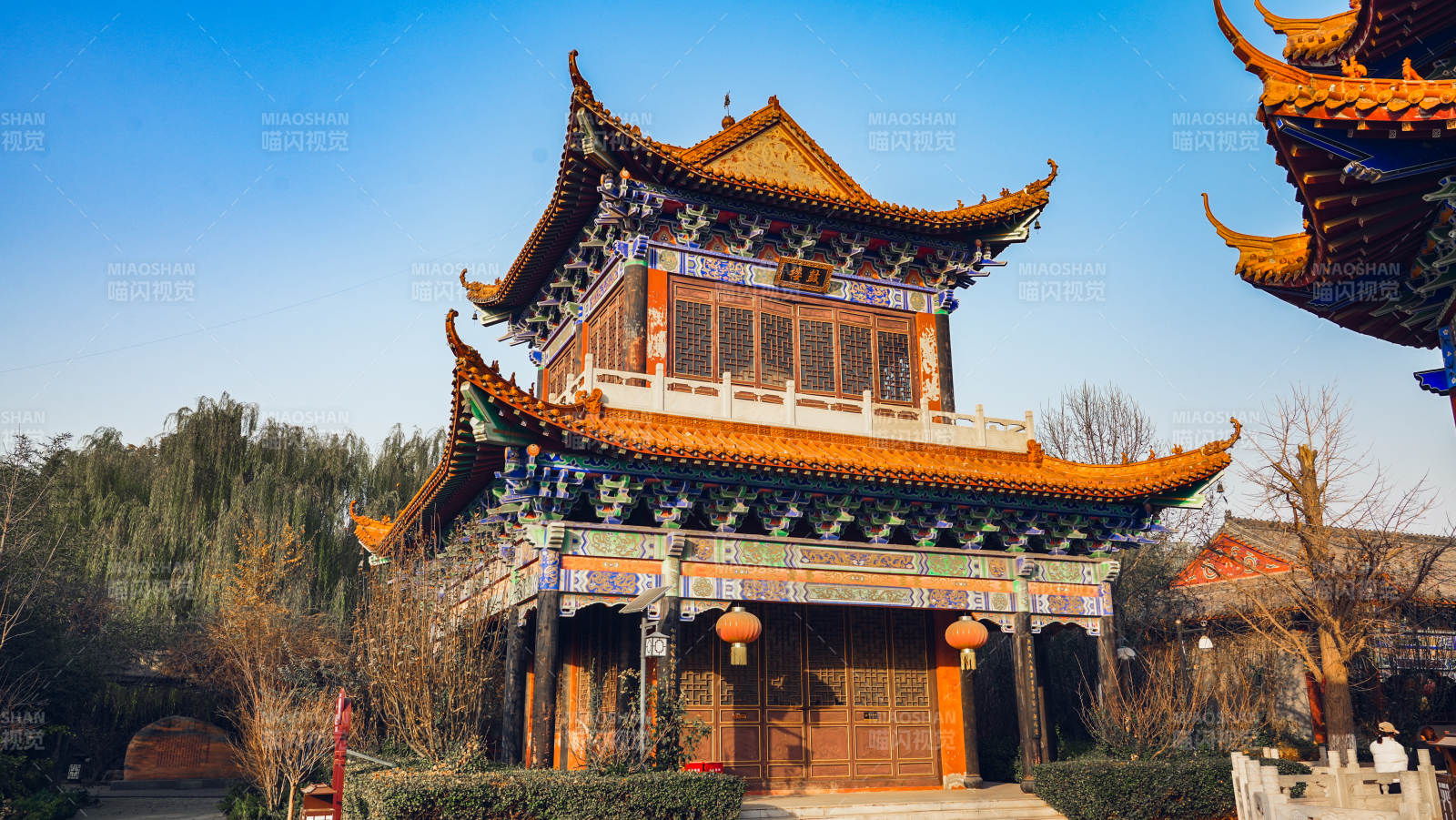 廊坊大悲禅寺古色古香的中式楼阁图片