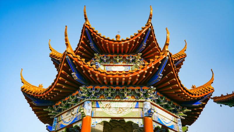 廊坊大悲禅寺飞檐翘角古建筑图片