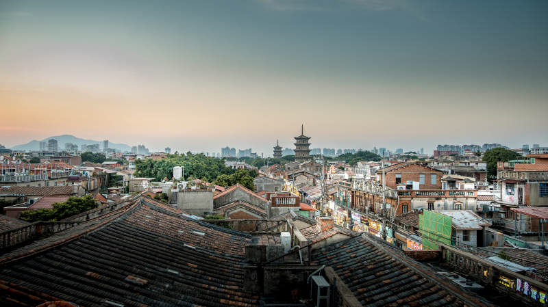 泉州西街古城屋顶风光图片