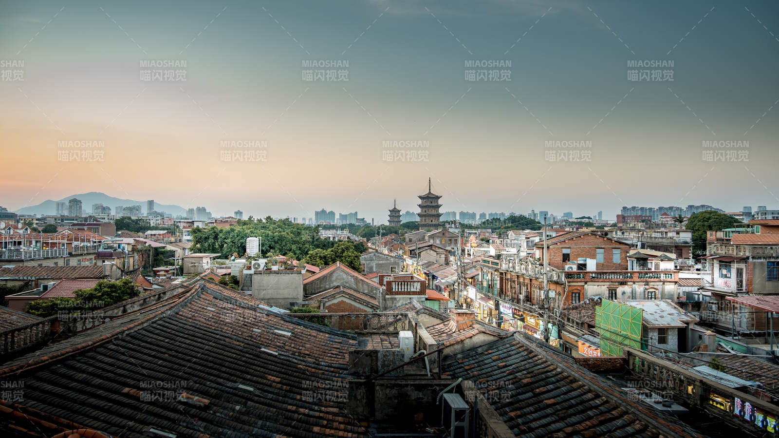 泉州西街古城屋顶风光图片