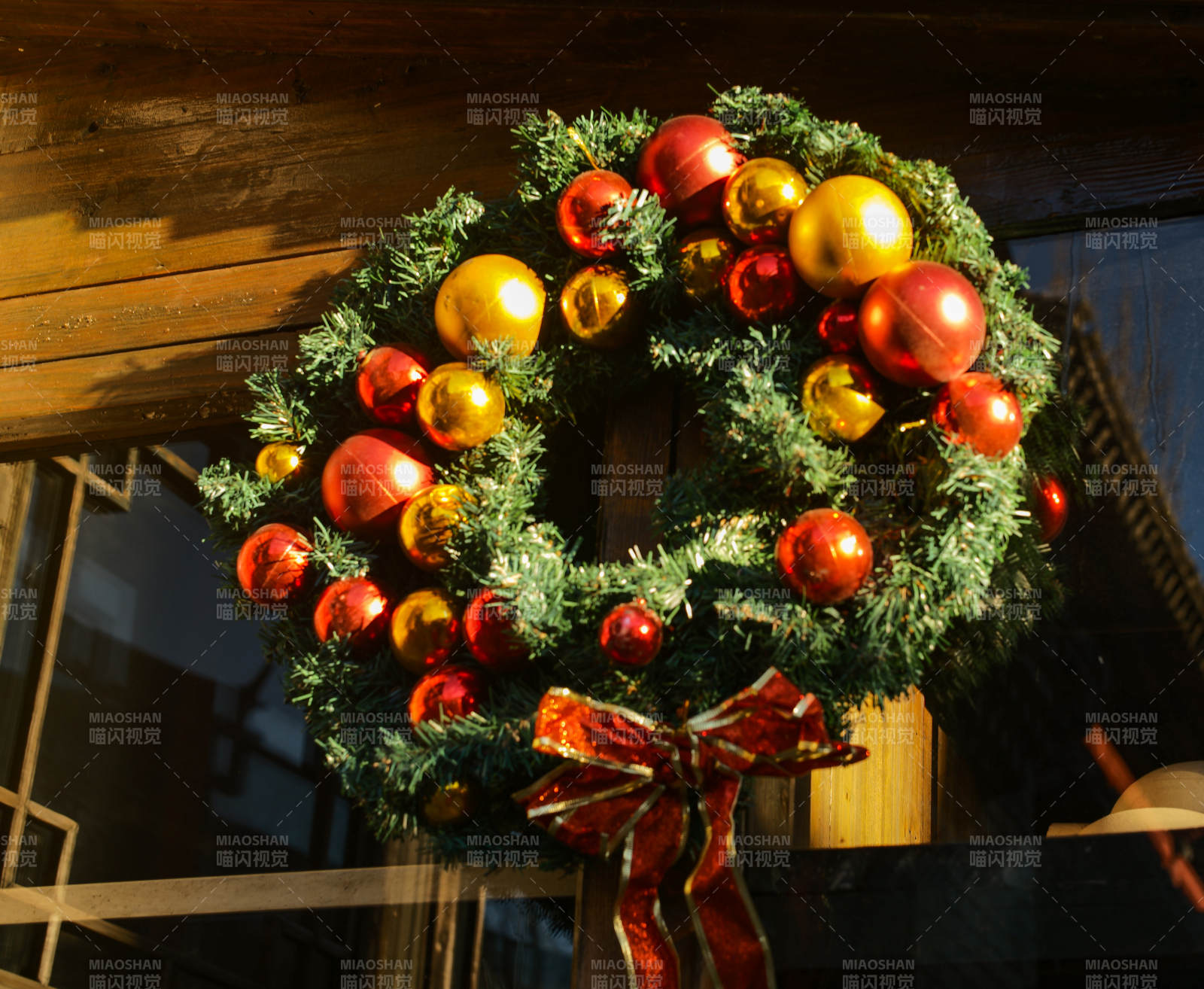 圣诞花环迎新年图片