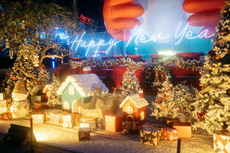 新年快乐 圣诞夜景图片