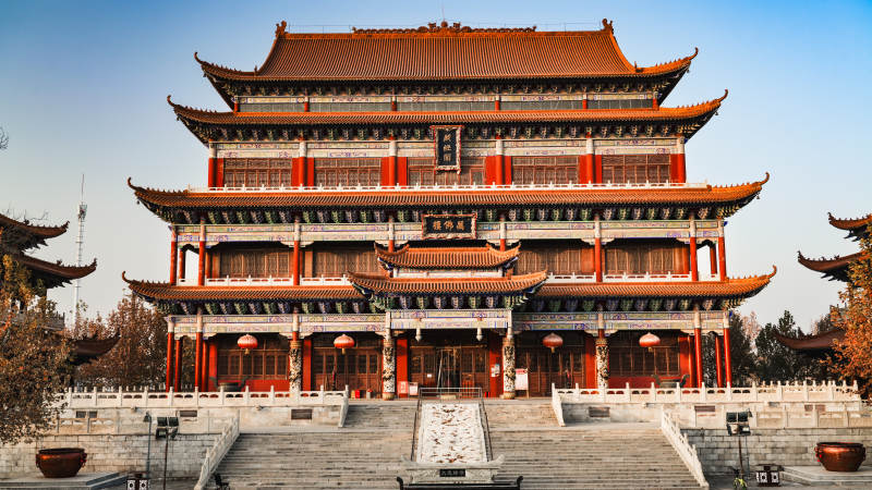 廊坊霸州大悲禅寺古建筑风光图片