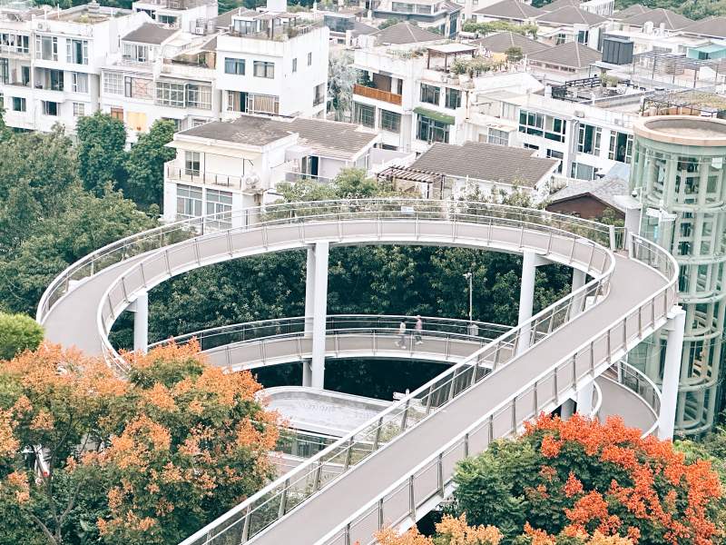 厦门山海步道空中步道环绕城市图片
