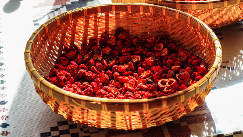 晒干的山楂片图片