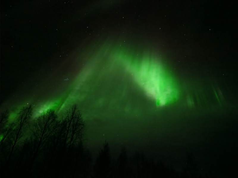 极光映夜空拉普兰图片
