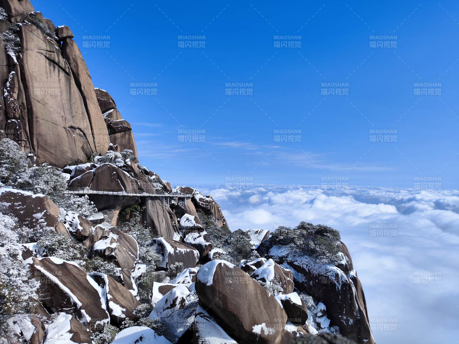 雪峰云海 险峻壮丽 | 上饶灵山绝美雪景图片