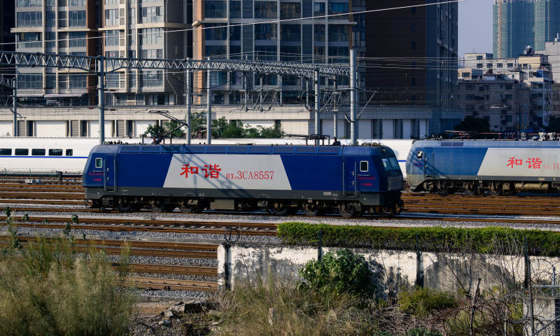 和谐号电型机车图片