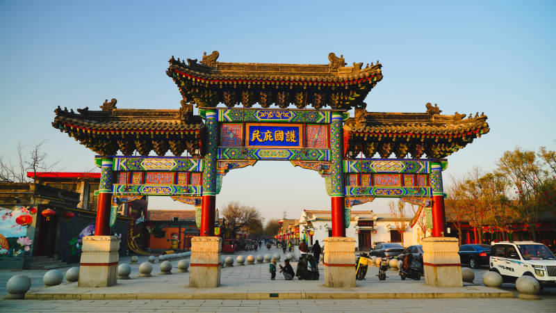 廊坊胜芳古镇牌楼图片