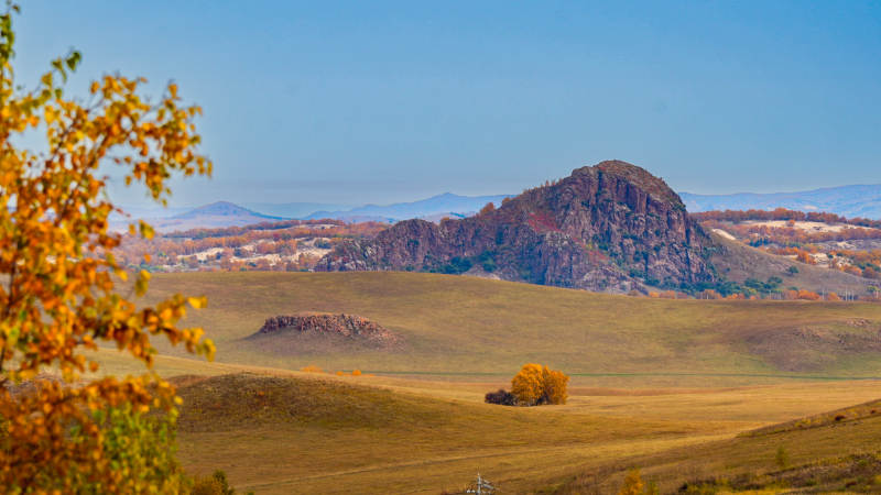 乌兰布统秋日山野风光图片