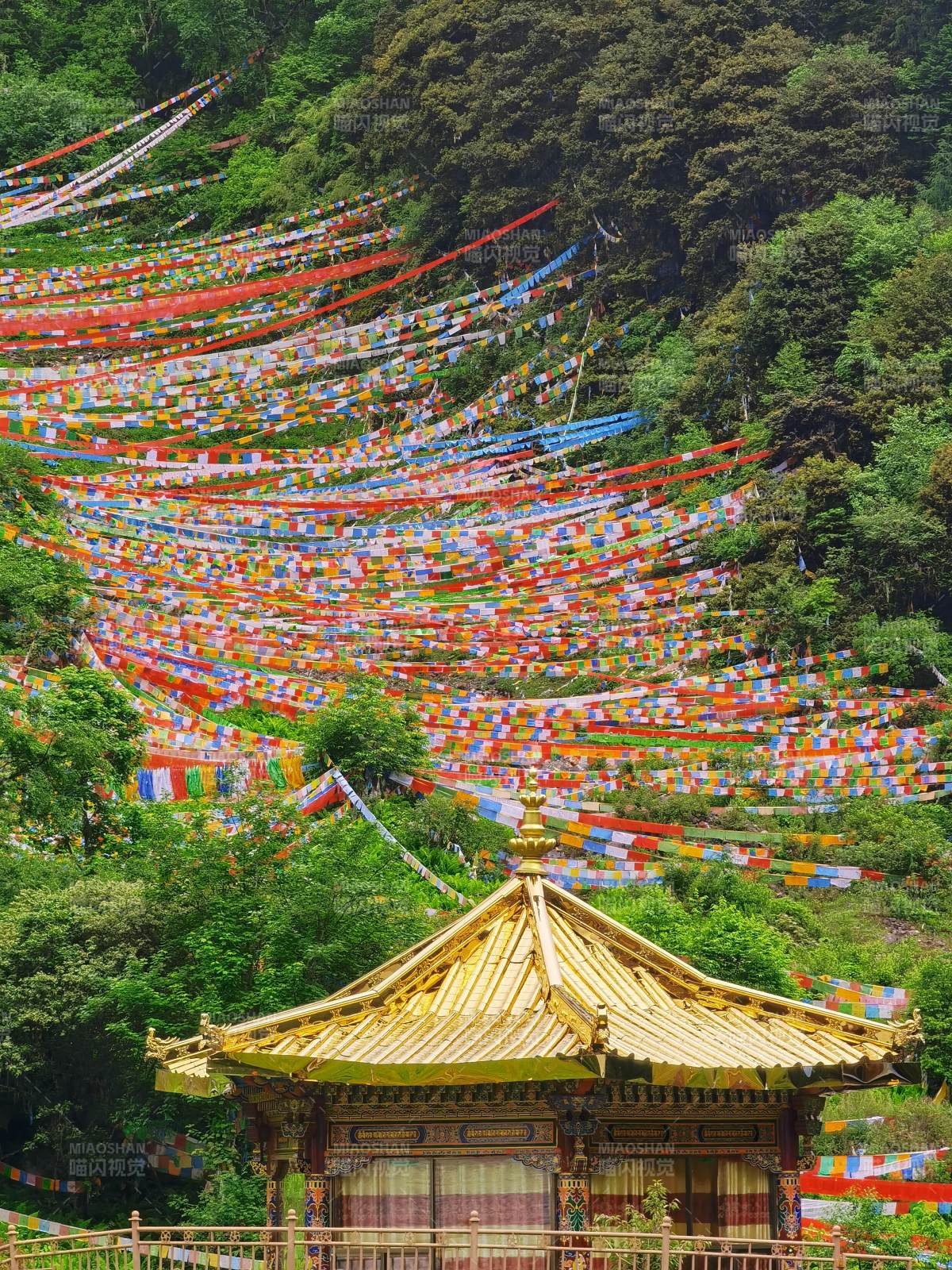 卓龙沟的经幡图片