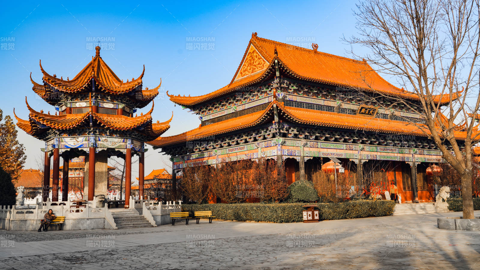 廊坊大悲禅寺古建筑庭院风光图片