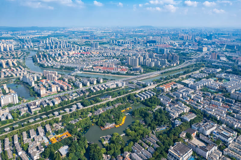 南京城市俯瞰图航拍图片