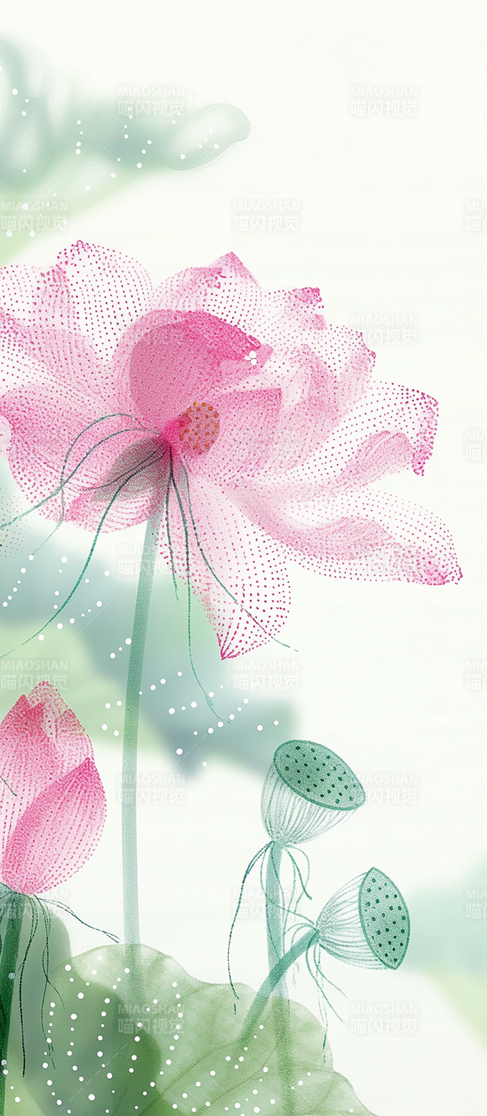 夏季节气荷花背景图图片