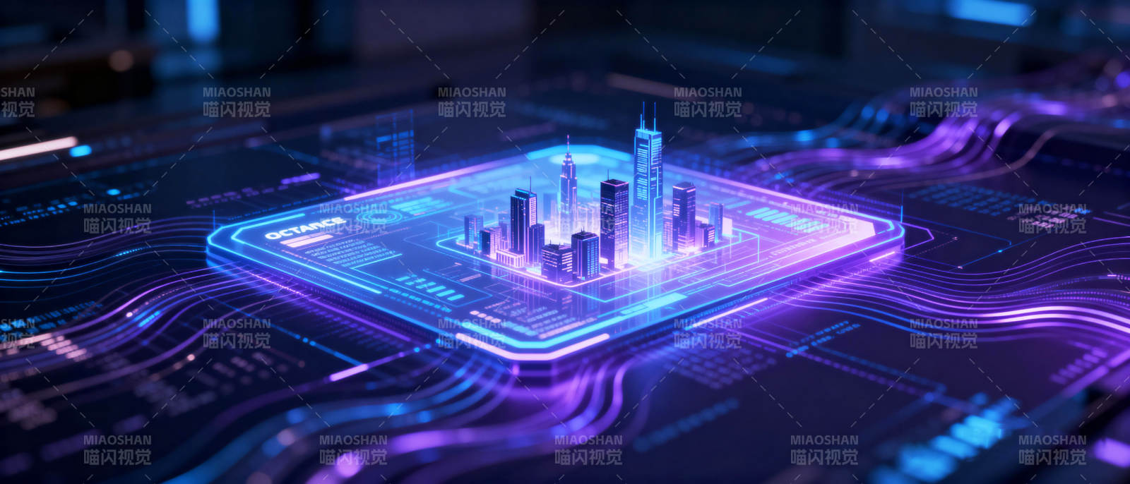 未来城市芯片图片