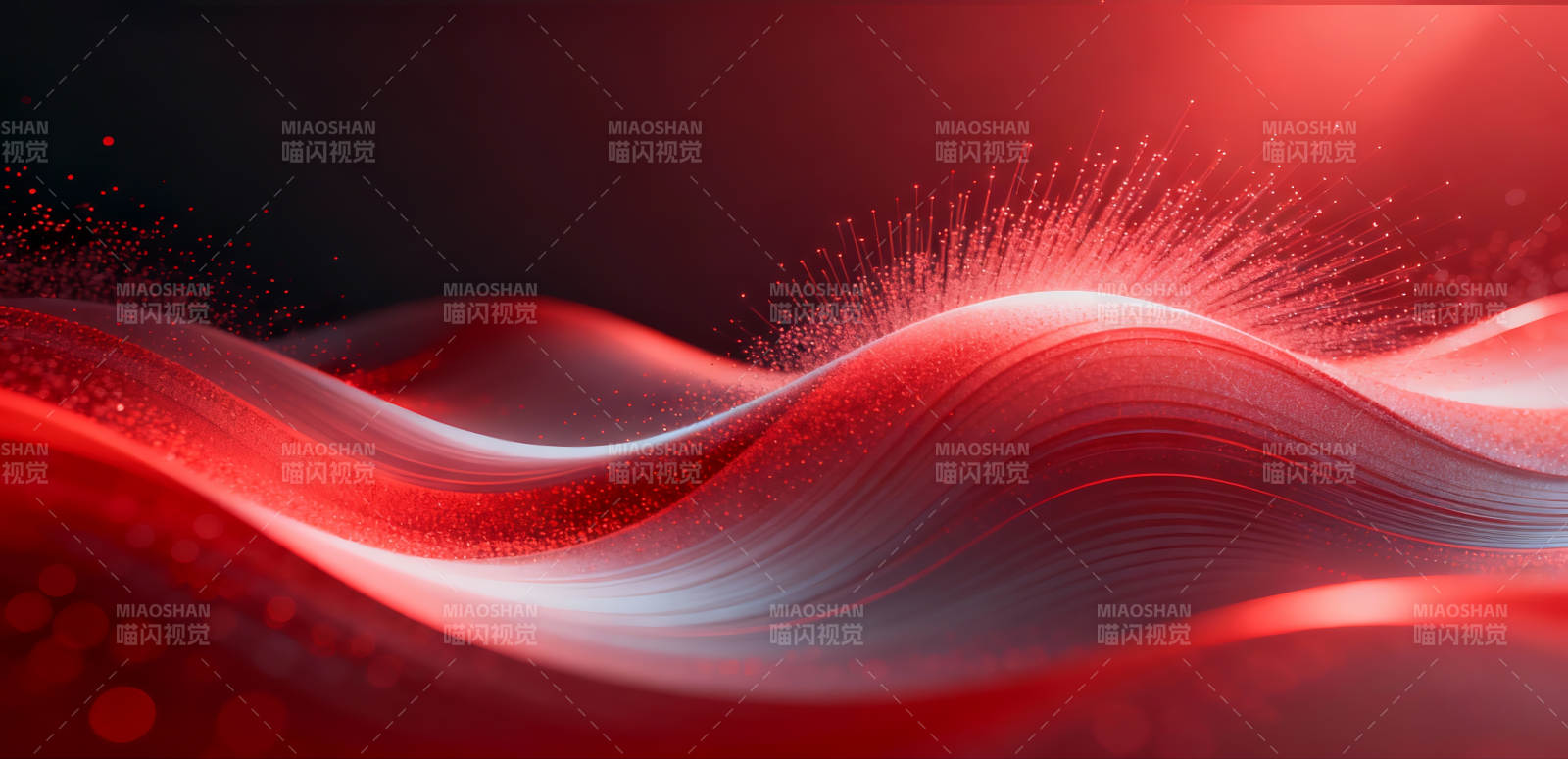 红色波浪光影图片