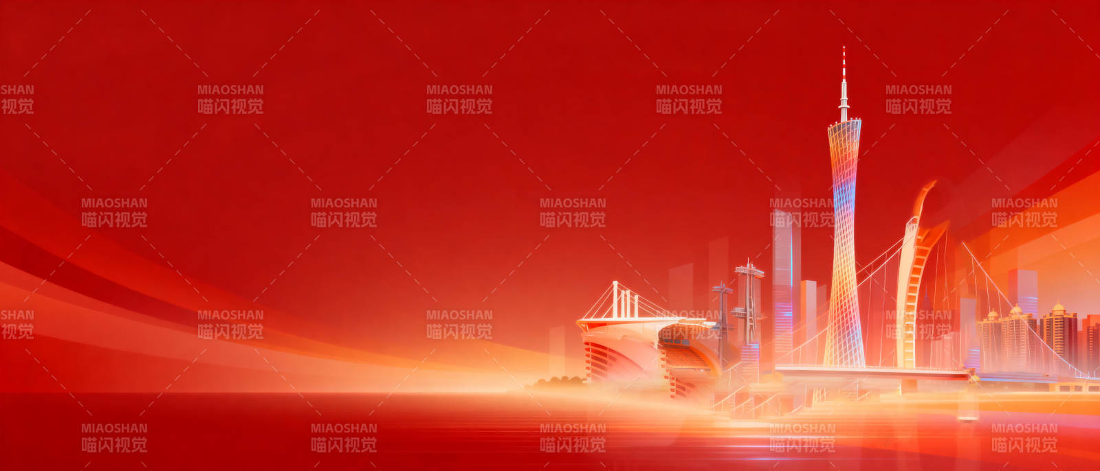 广州塔夜景璀璨图片