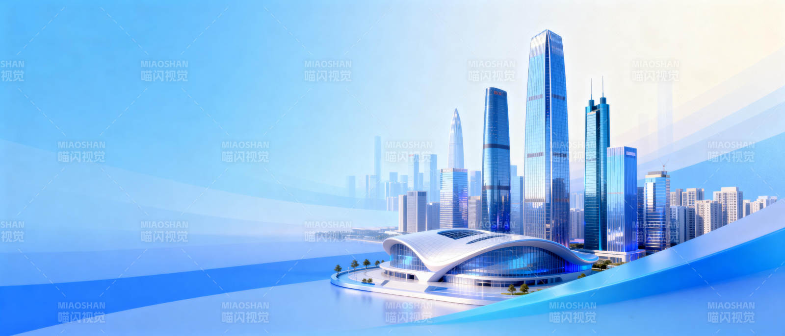 未来都市天际线图片