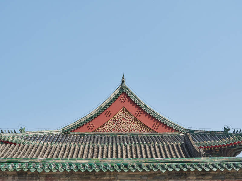 古建筑屋檐特写图片