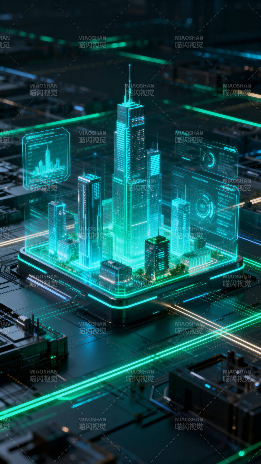 未来城市科技图景图片