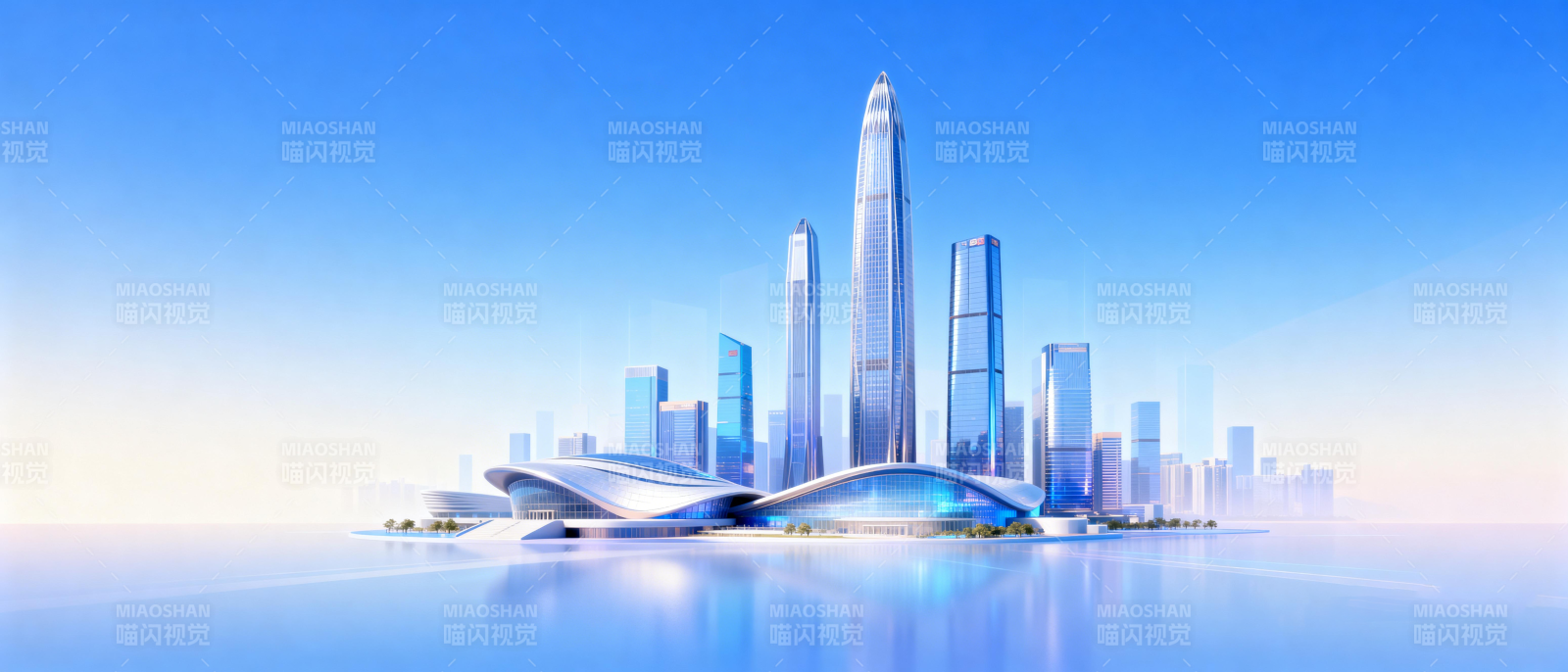 未来都市天际线图片