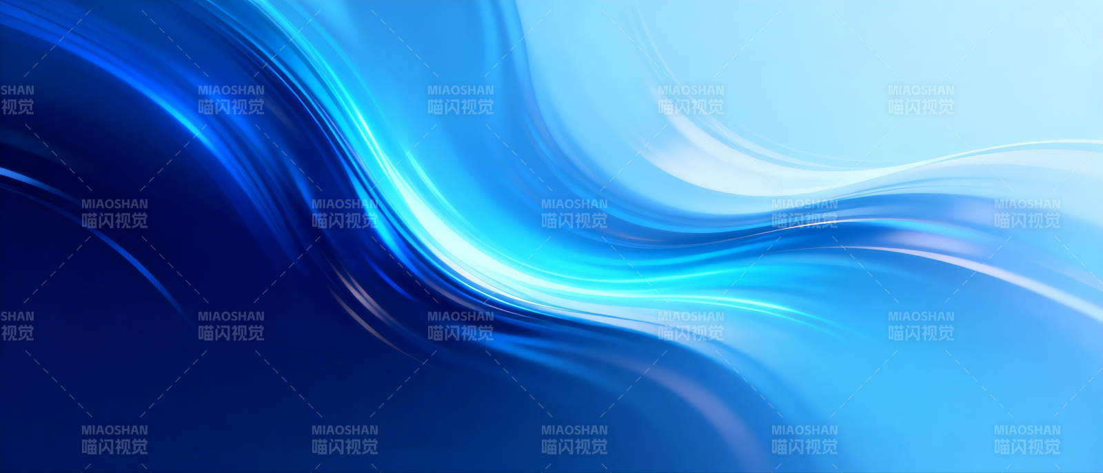 蓝色流光艺术图片