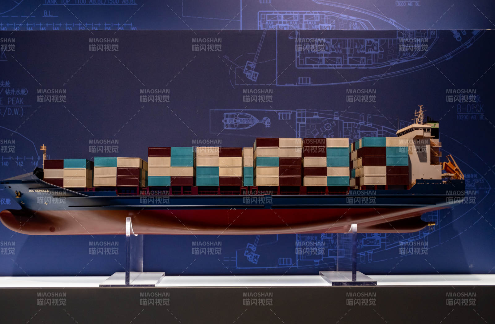 船政博物馆集装箱船模型展示图片