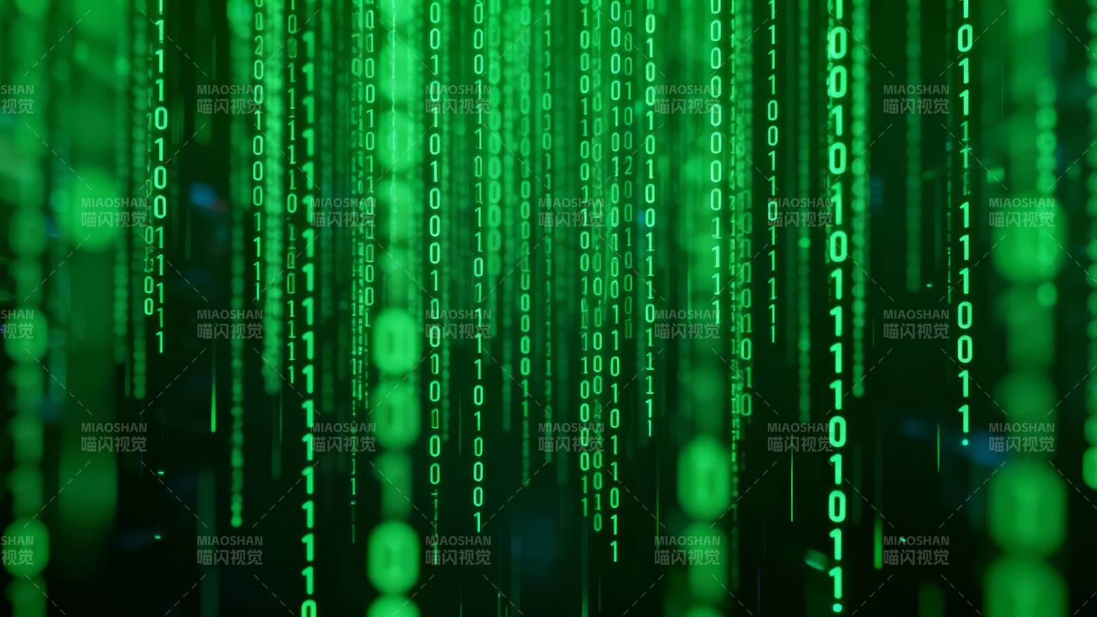 数字矩阵雨图片