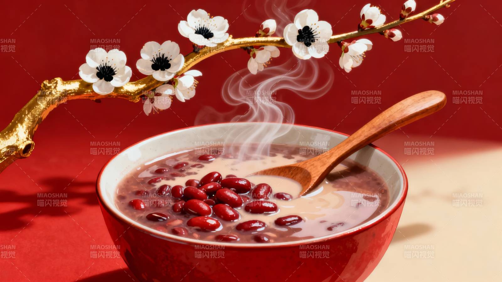 热腾腾的红豆粥图片