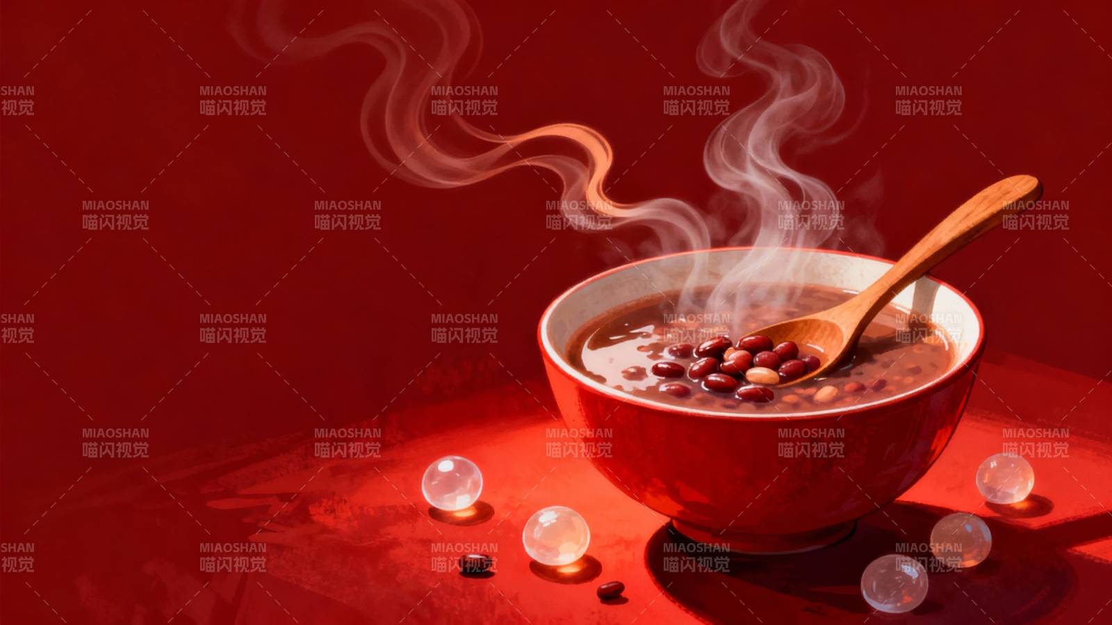 热腾腾的红豆汤图片